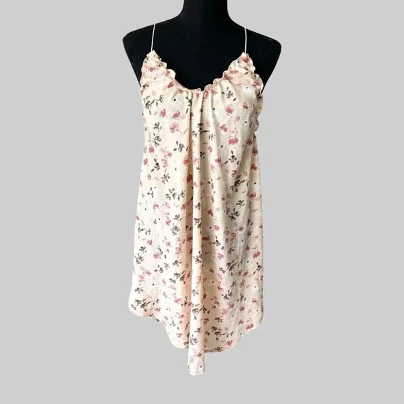 NWT A Shappe Apparel Floral Ivory Ruffles Night Dress Beach Dress - Picture 1 of 12